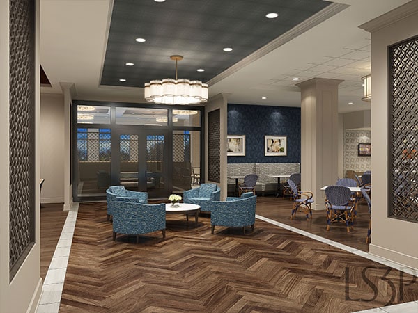 senior community dining area