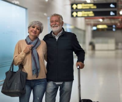 Traveling  Senior Couple