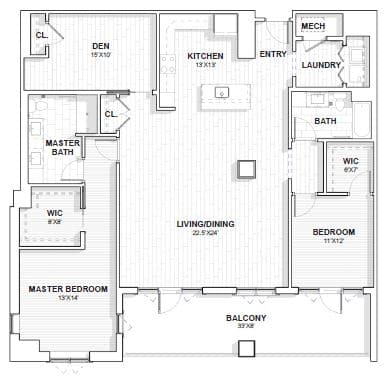 Salem Charlotte Independent Living Apartment Floor Plan