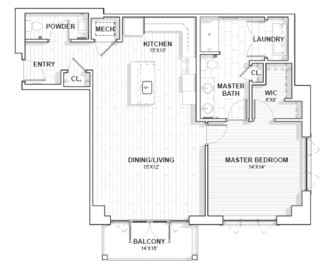 Dover Charlotte Independent Living Apartment Floor Plan