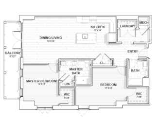 Lexington Charlotte Independent Living Apartment Floor Plan